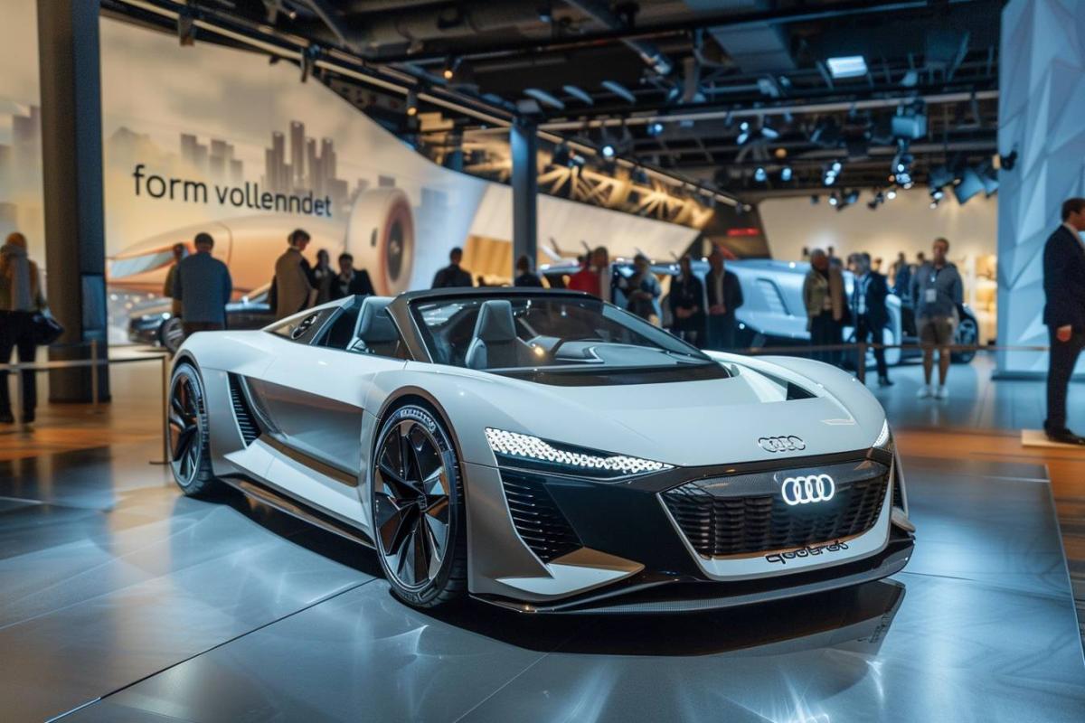 Vortrag über Aerodynamik ergänzt "Form vollendet" Ausstellung im Audi museum mobile