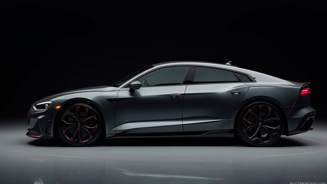 Schwarzer Luxussportwagen mit markanten roten Akzenten