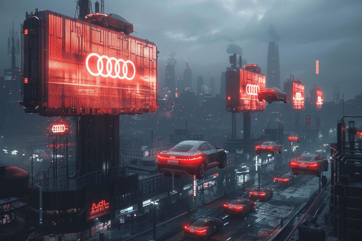 Geniale Audi-Werbetafeln erheben sich über das Chaos im Elektroauto-Marketing