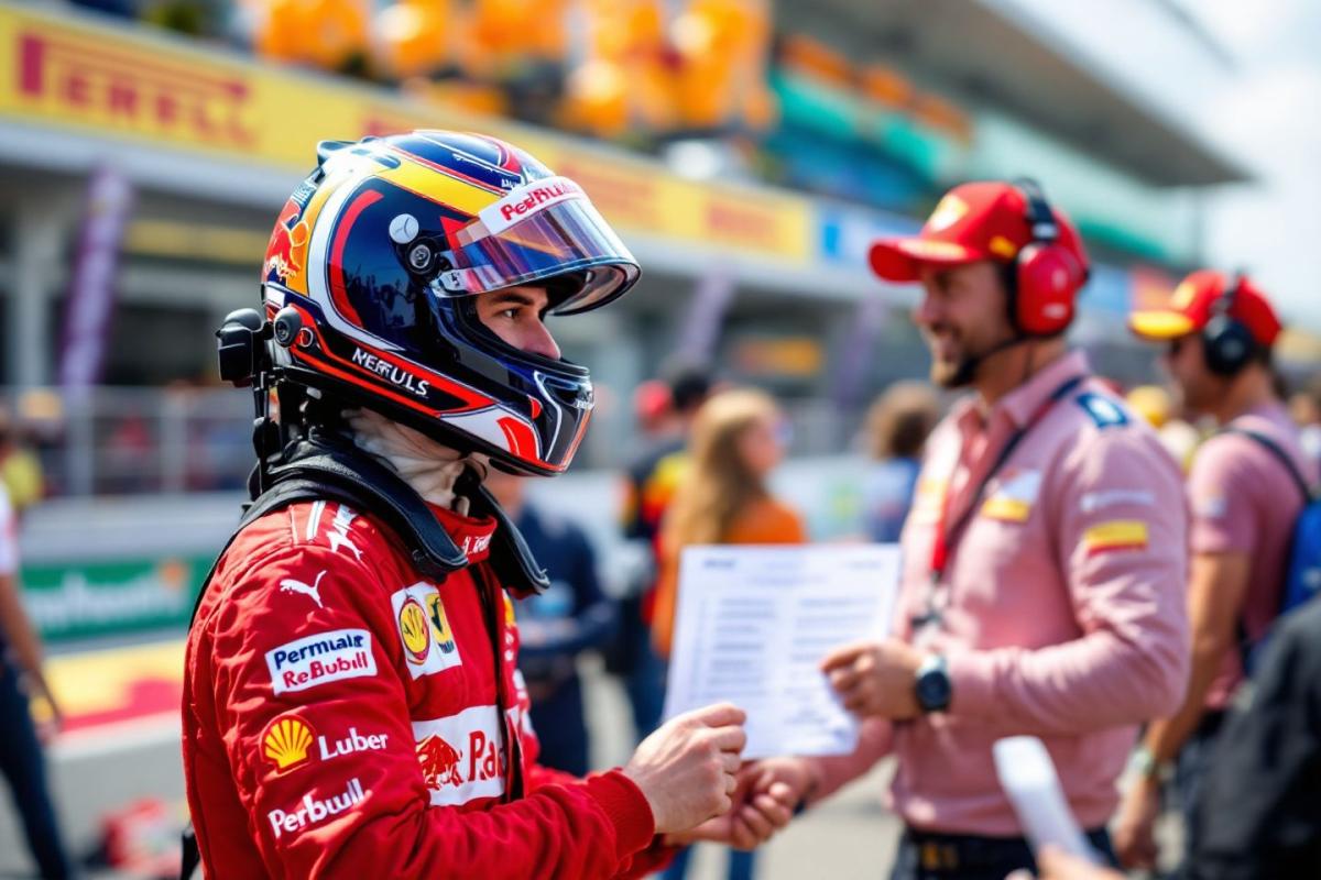 Was ist der Papierzettel, der F1-Fahrern nach dem Rennen überreicht wird ?