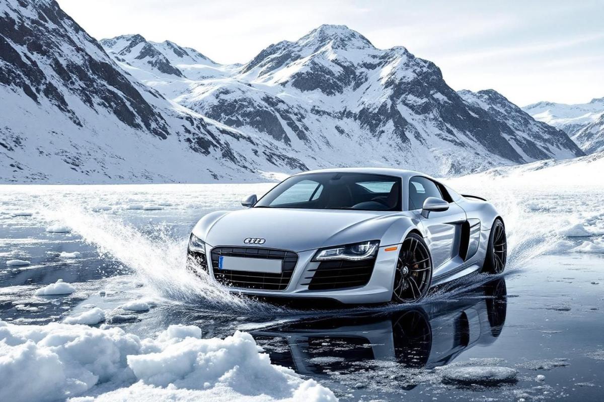 Abenteuer im Eis : Mit dem Audi R8 Supersportwagen zum Polarkreis - Eine außergewöhnliche Reise